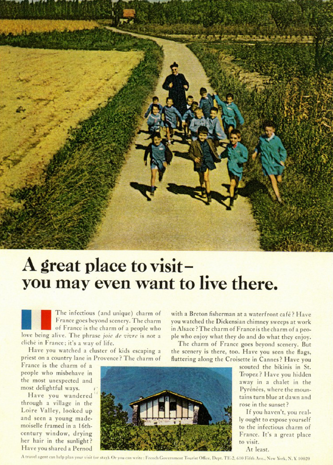 'A Great Place'' French Tourist Board, DDB NY, 1960's-01.jpg