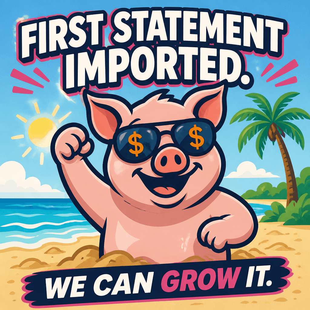 FIRST STATEMENT IMPORTED.