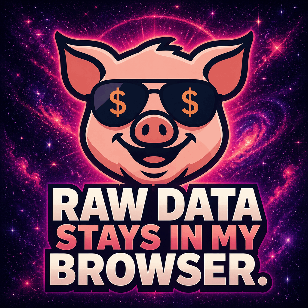 RAW DATA STAYS IN MY BROWSER.