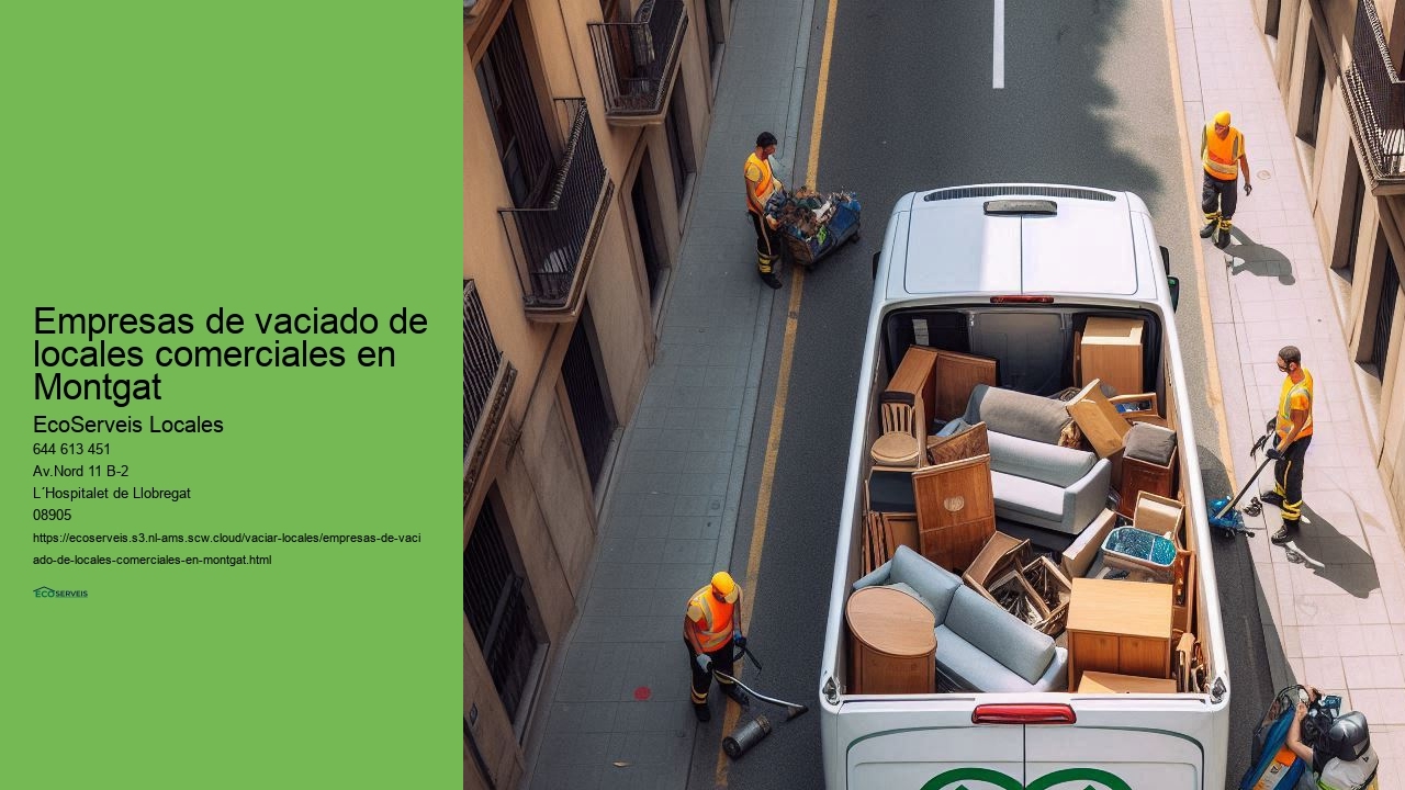 Empresas de vaciado de locales comerciales en Montgat 