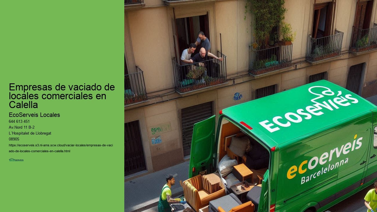 EcoServeis Calella: vaciado de locales comerciales con enfoque en la calidad