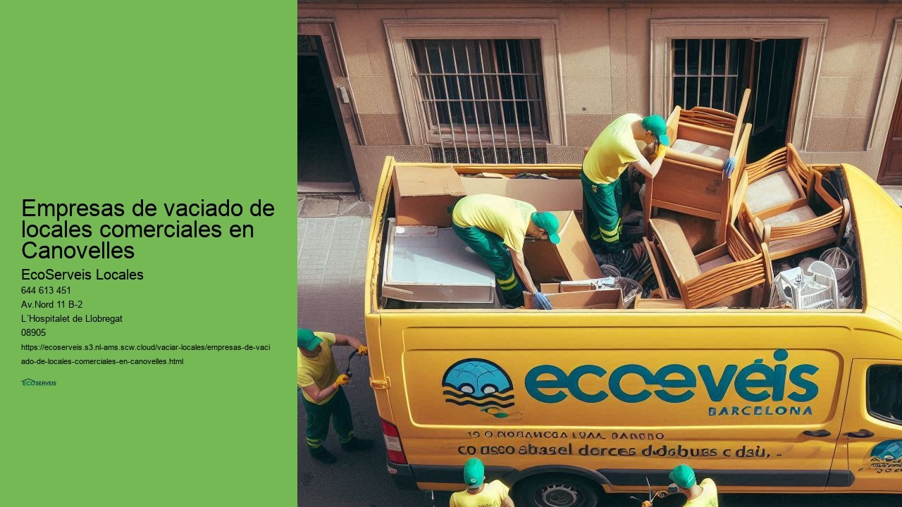 Vaciado de locales comerciales en Canovelles con equipo experimentado