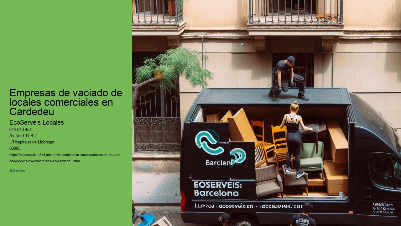 Planificación detallada para el vaciado de locales comerciales por EcoServeis