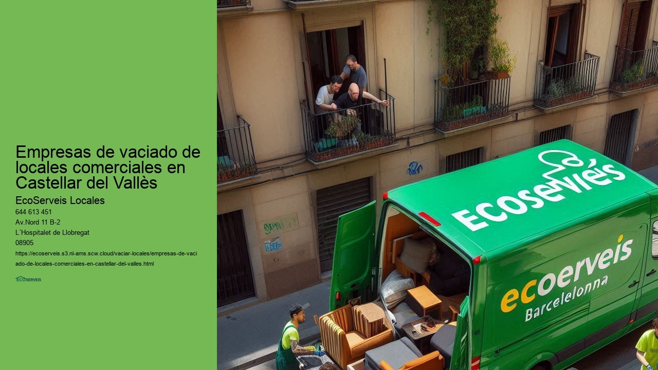 Áreas de servicio de vaciado de locales comerciales en Castellar del Vallès