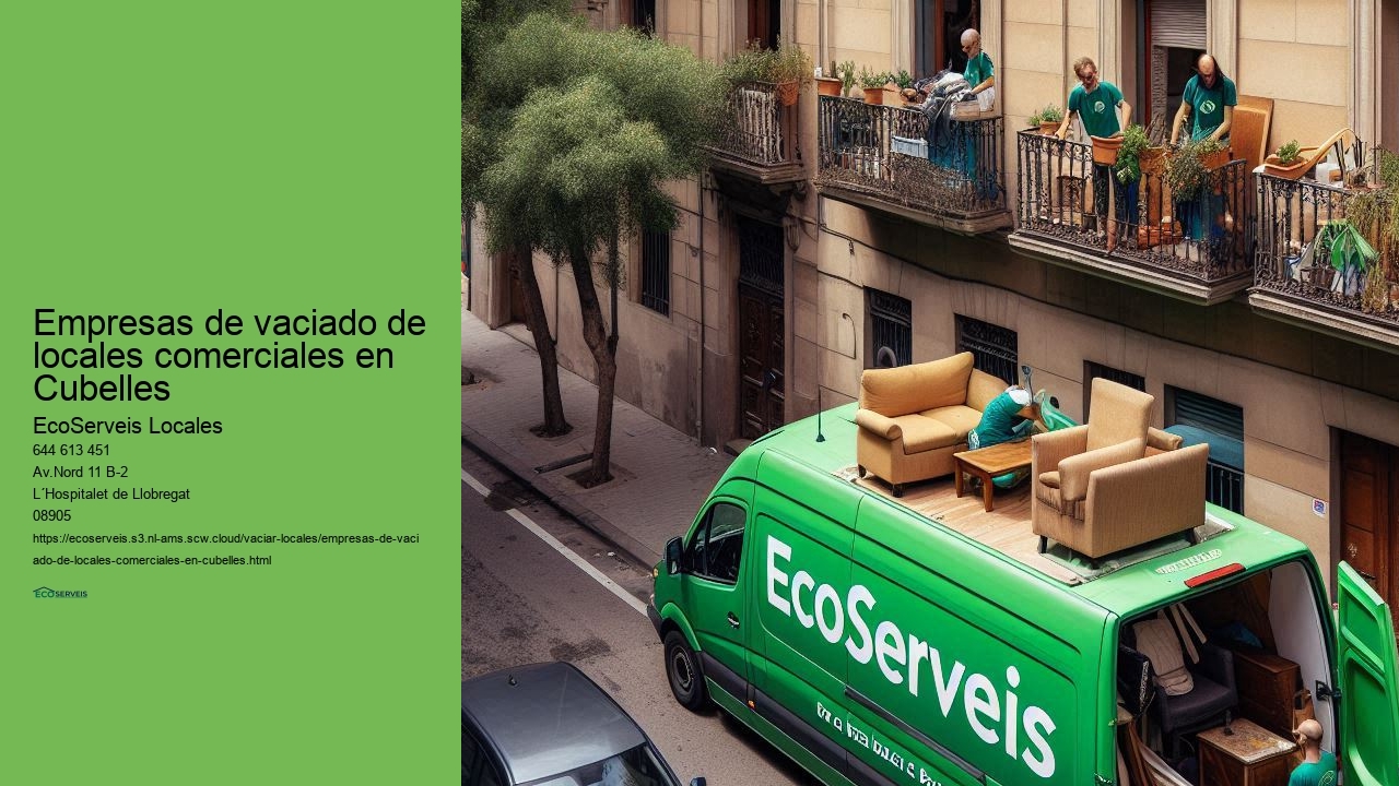 Retirada de objetos en locales comerciales en Cubelles sin complicaciones de EcoServeis