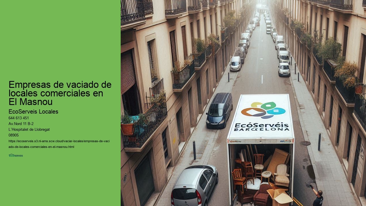Servicios personalizados para el vaciado de locales comerciales en El Masnou
