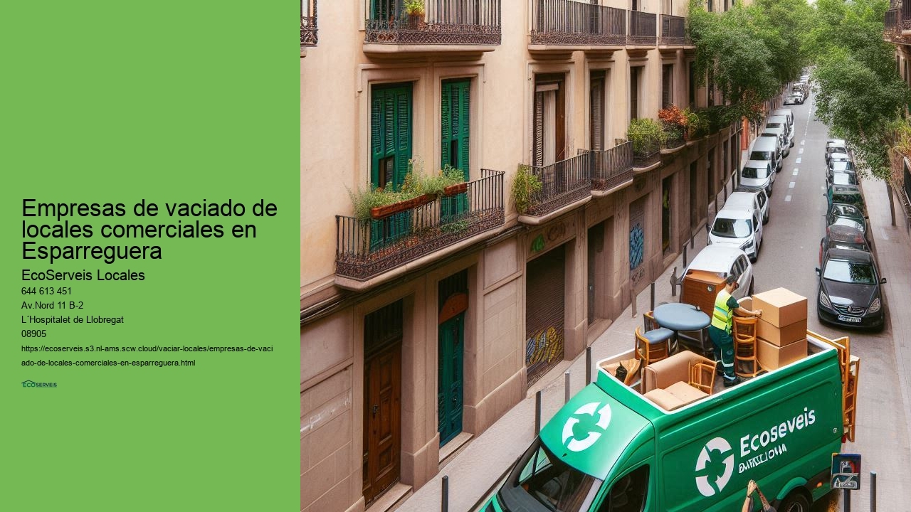 Soluciones integrales para el vaciado de locales comerciales en Esparreguera