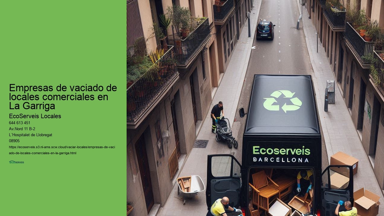 Servicios de vaciado para optimizar el espacio en locales comerciales en La Garriga
