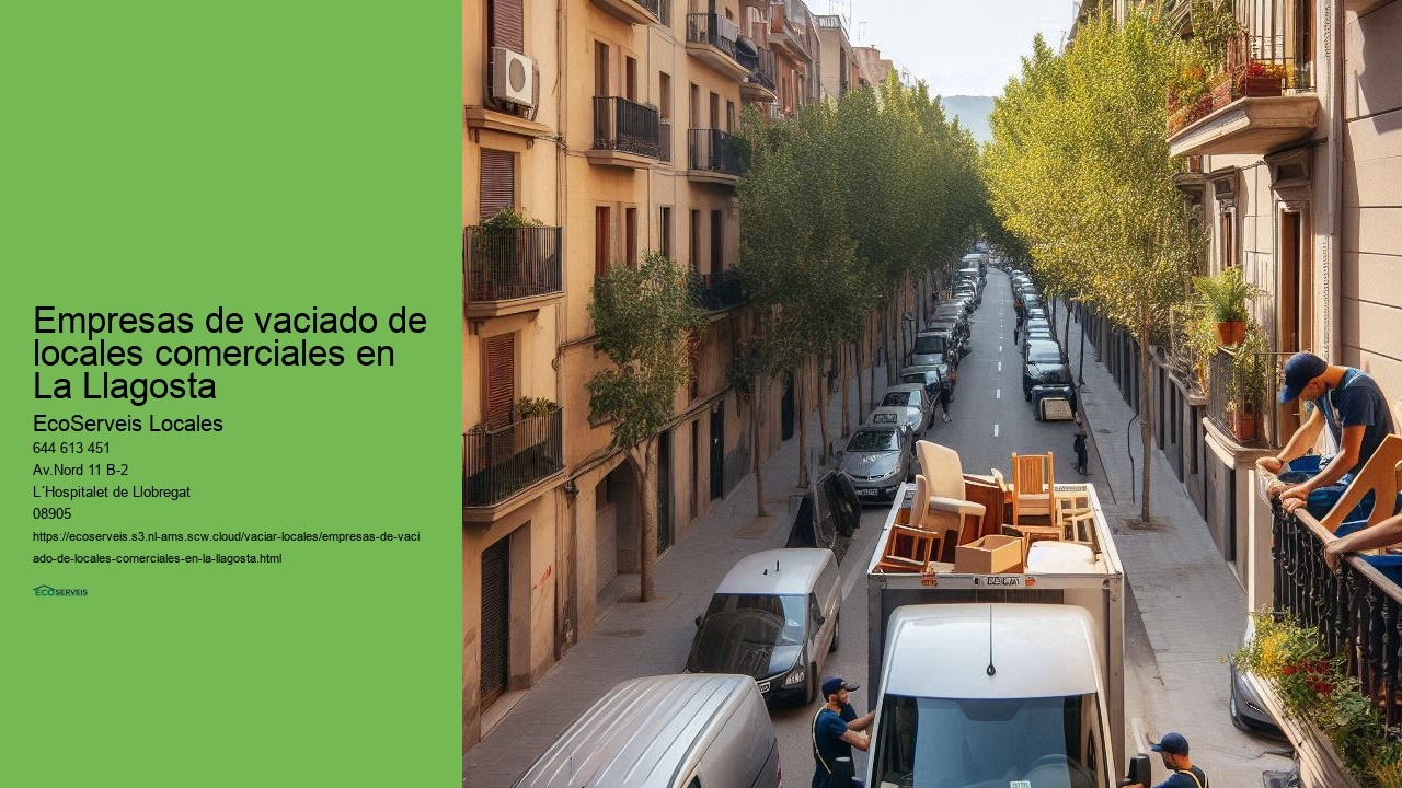 EcoServeis La Llagosta: expertos en vaciado de locales comerciales