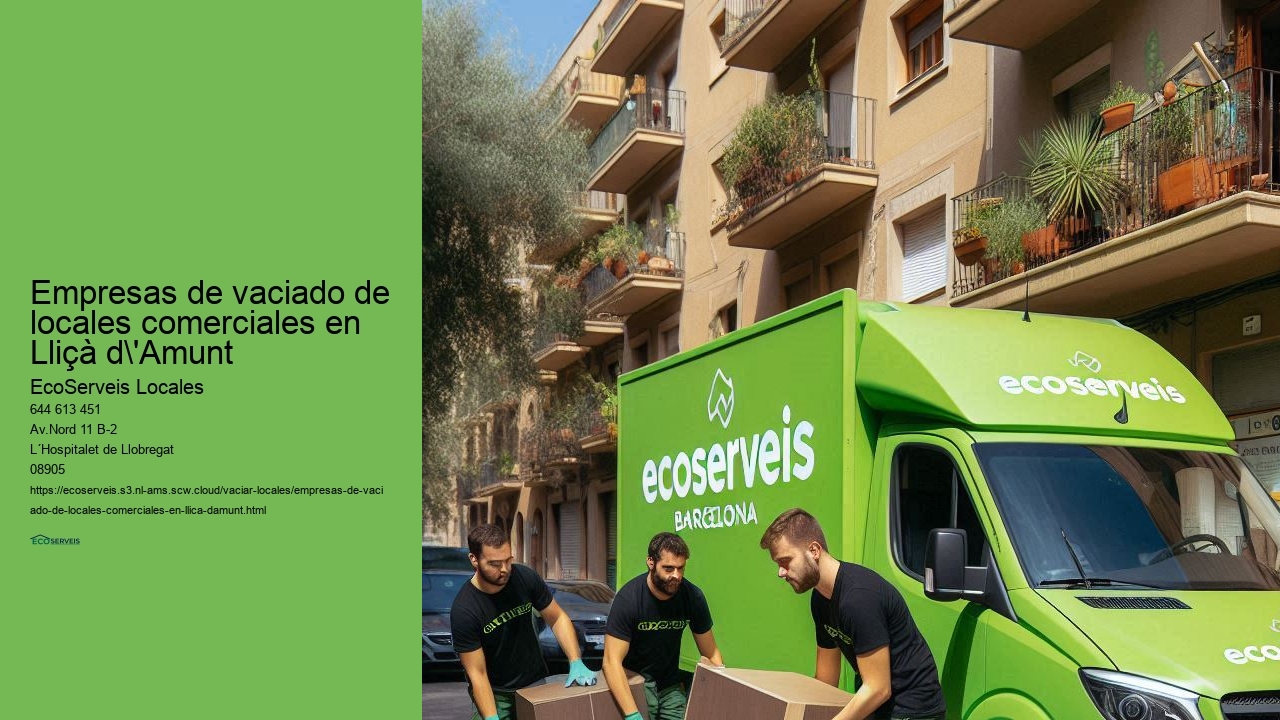 Proceso de vaciado de locales comerciales en Lliçà d'Amunt con soluciones de EcoServeis