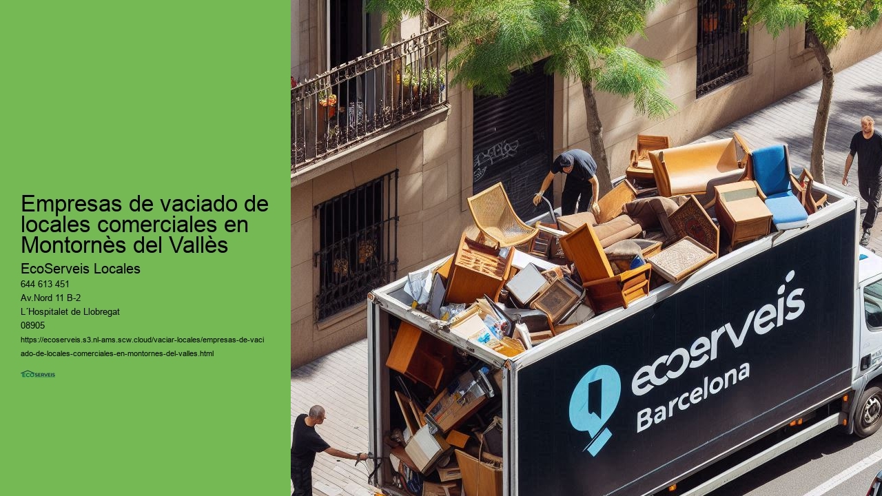 Servicio completo de vaciado de locales comerciales en Montornès del Vallès sin preocupaciones