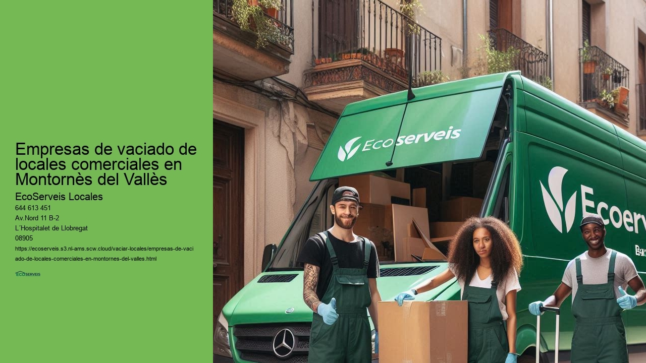 Servicios de vaciado para optimizar el espacio en locales comerciales en Montornès del Vallès