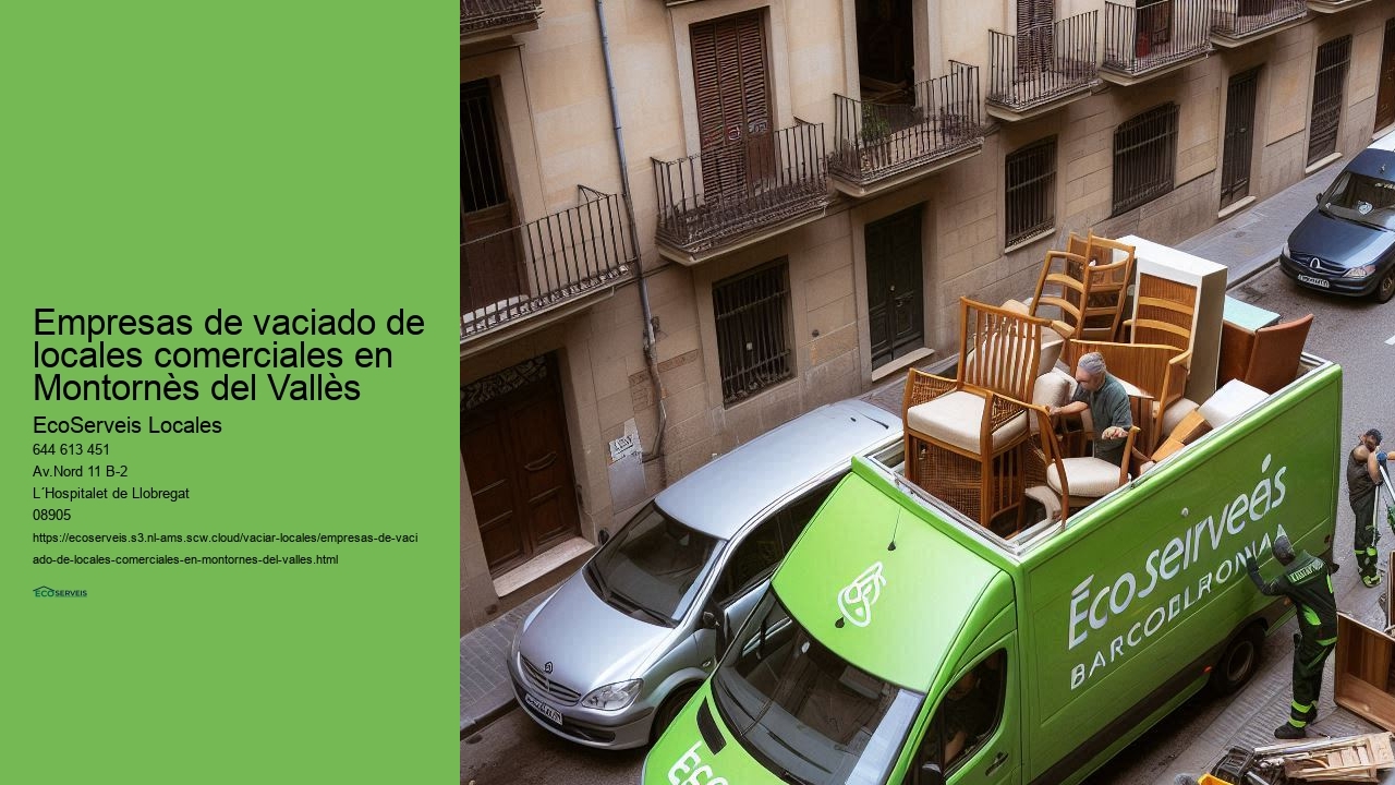 Planificación precisa para el vaciado de locales comerciales en Montornès del Vallès