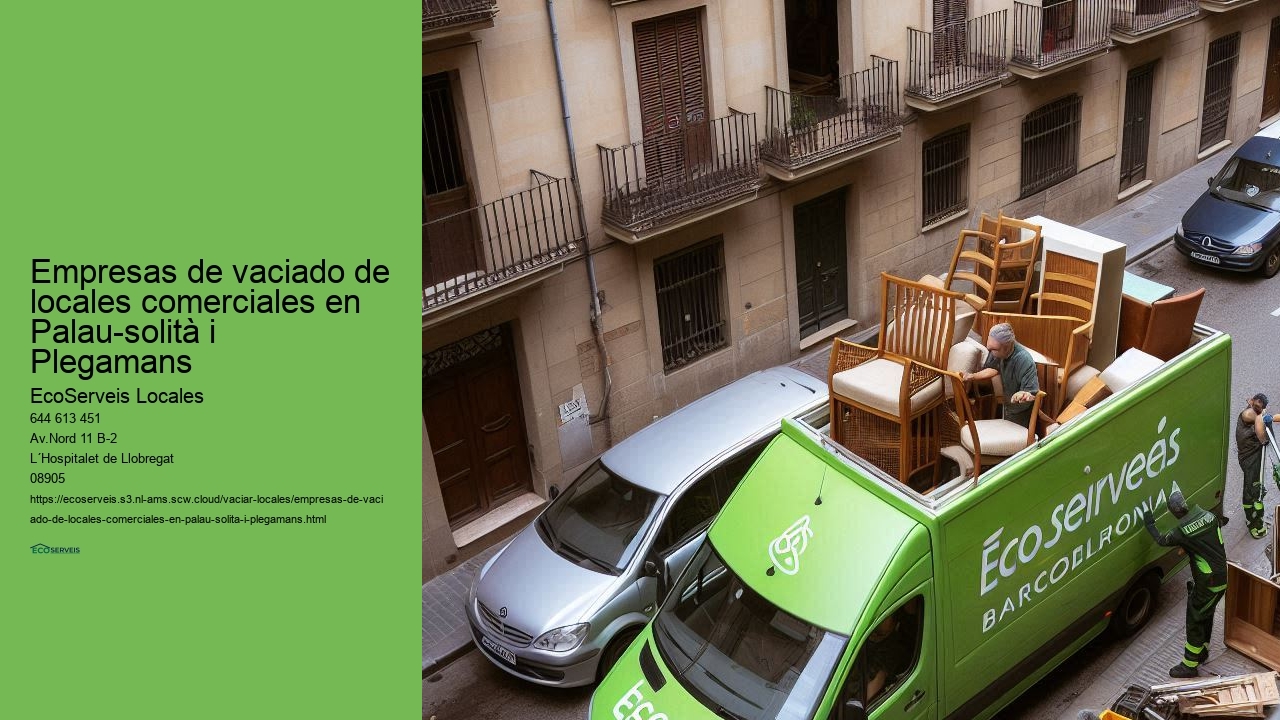 Beneficios del vaciado de locales comerciales en el Área Metropolitana de Palau-solità i Plegamans