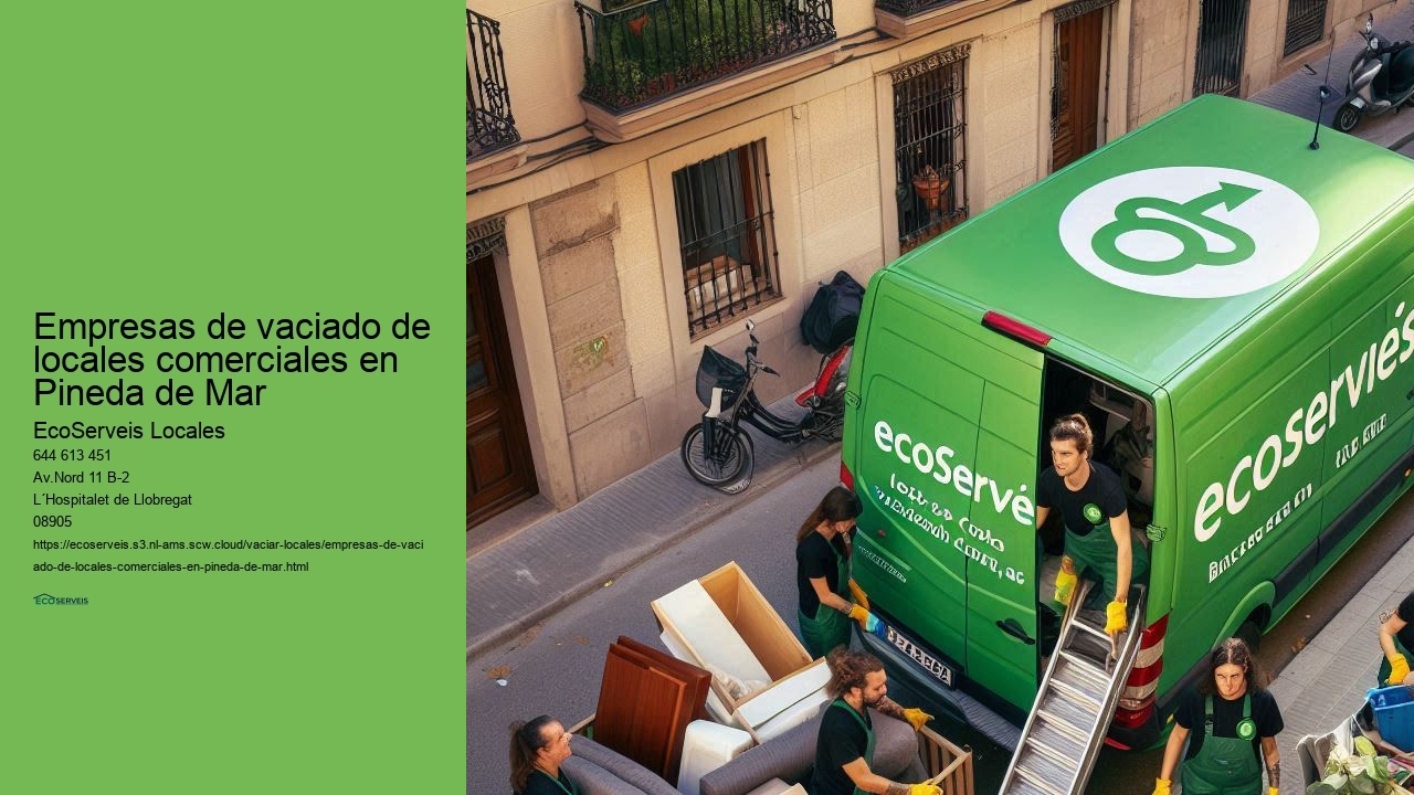 Retirada de bienes en locales comerciales en Pineda de Mar con transporte y reciclaje