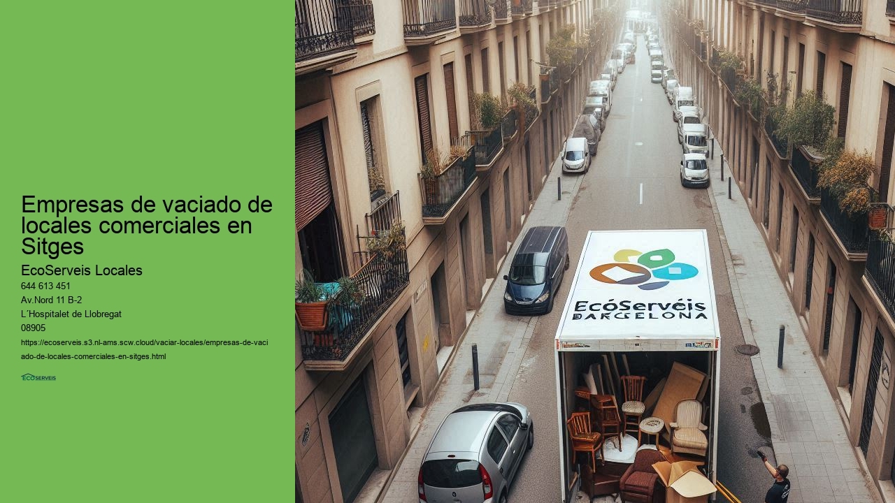 Desmantelamiento de locales comerciales en Sitges por profesionales de EcoServeis