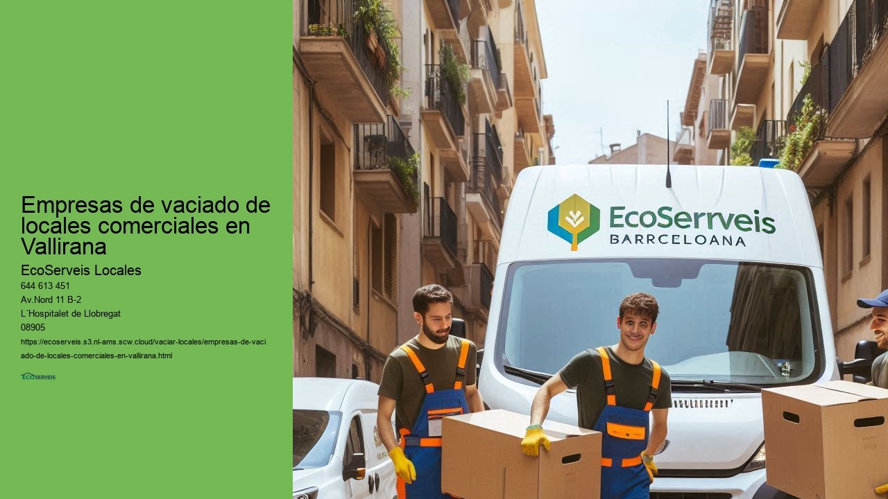 Servicios de vaciado para todos los sectores comerciales en Vallirana