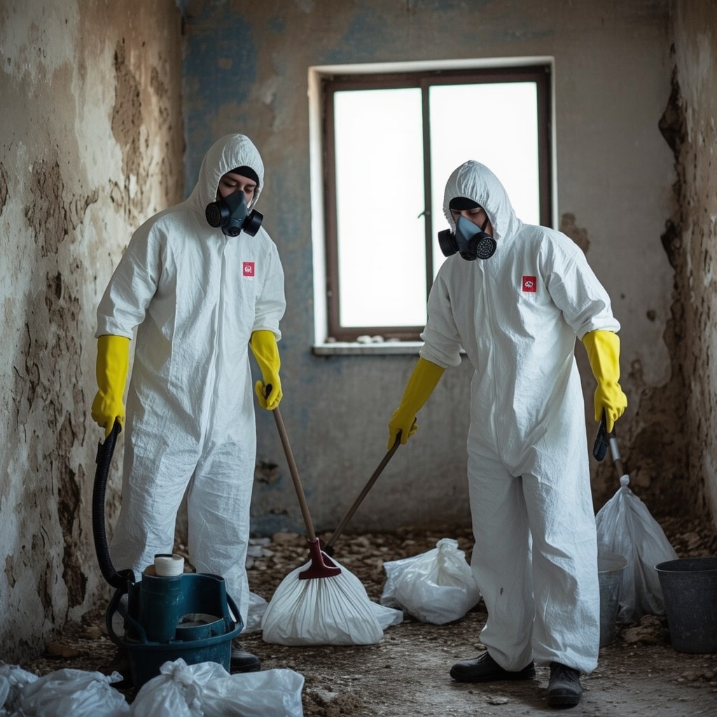 Experts en buidatge i desinfecció d'habitatges afectats per la síndrome de Diògenes a Molins de Rei