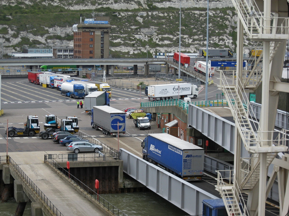 Aankomst in de Port of Dover
