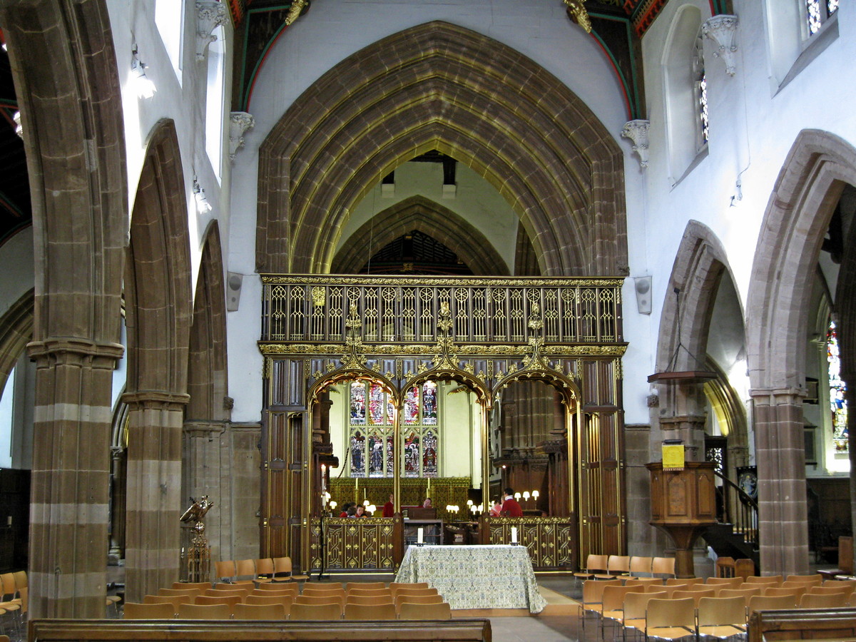 Leicester Cathedral, met het kathedraal koor tijdens de repetitie voor de Evensong