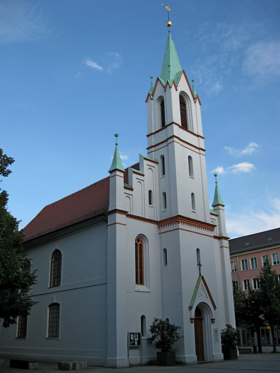 Cottbus, Schlosskirche. Rustdag in Cottbus
