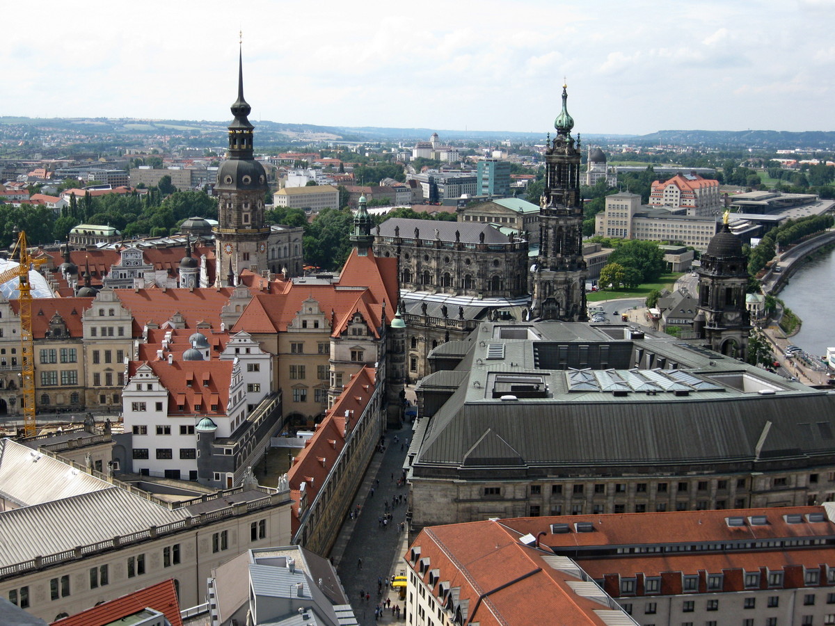 Dresden, Altstadt met Residenzschloss en Hofkirche