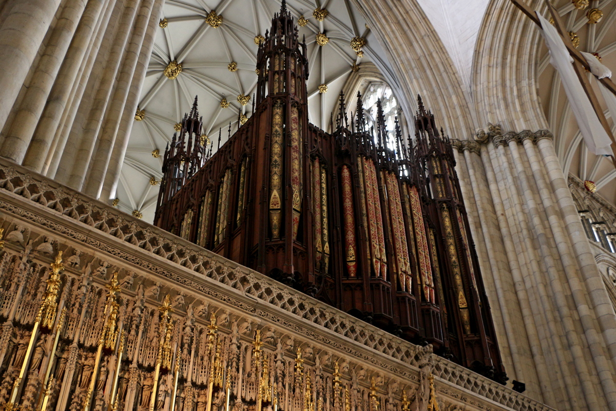York Minster, historische orgelkas