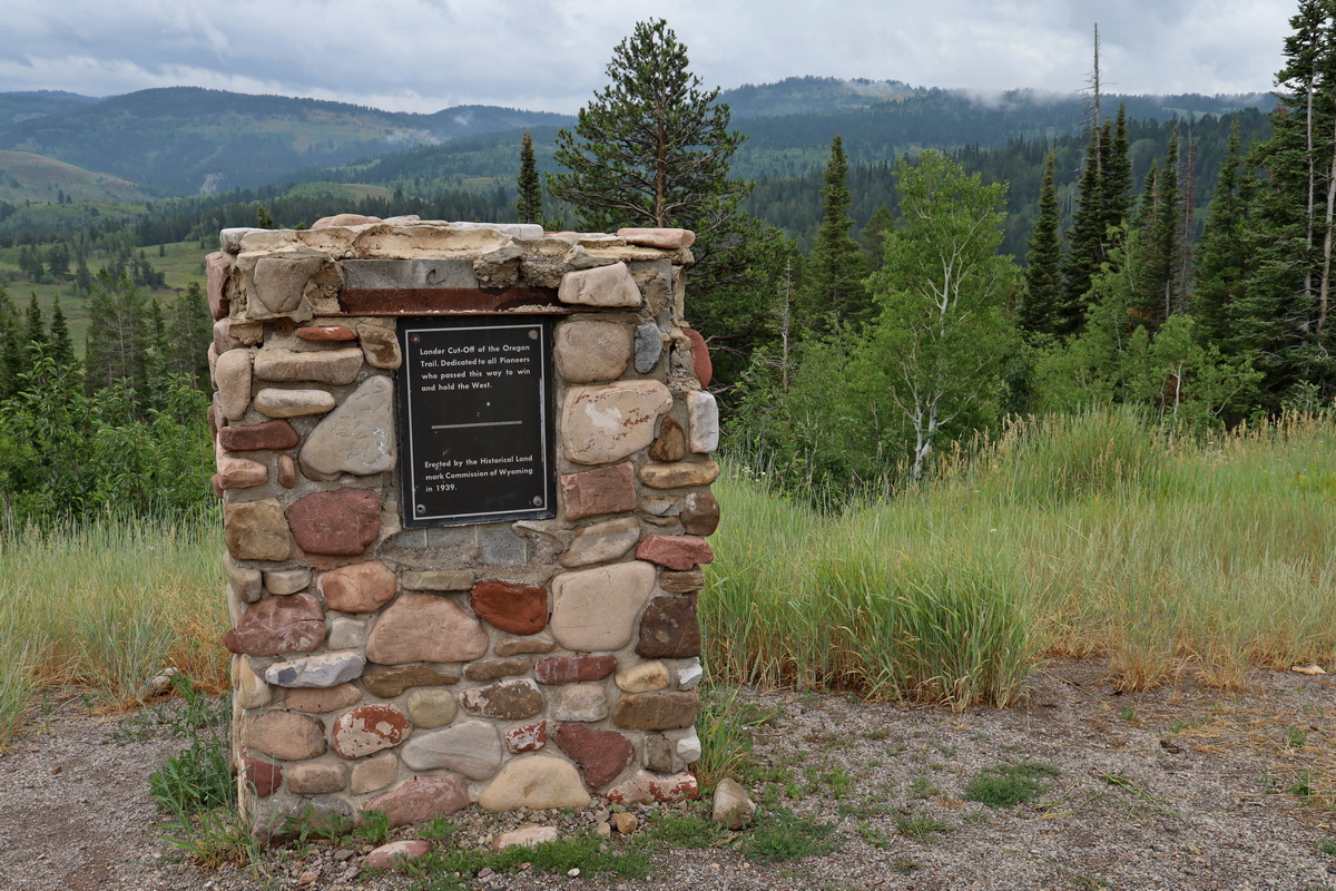 Monumentje voor de Lander Cut Off op Salt River Pass