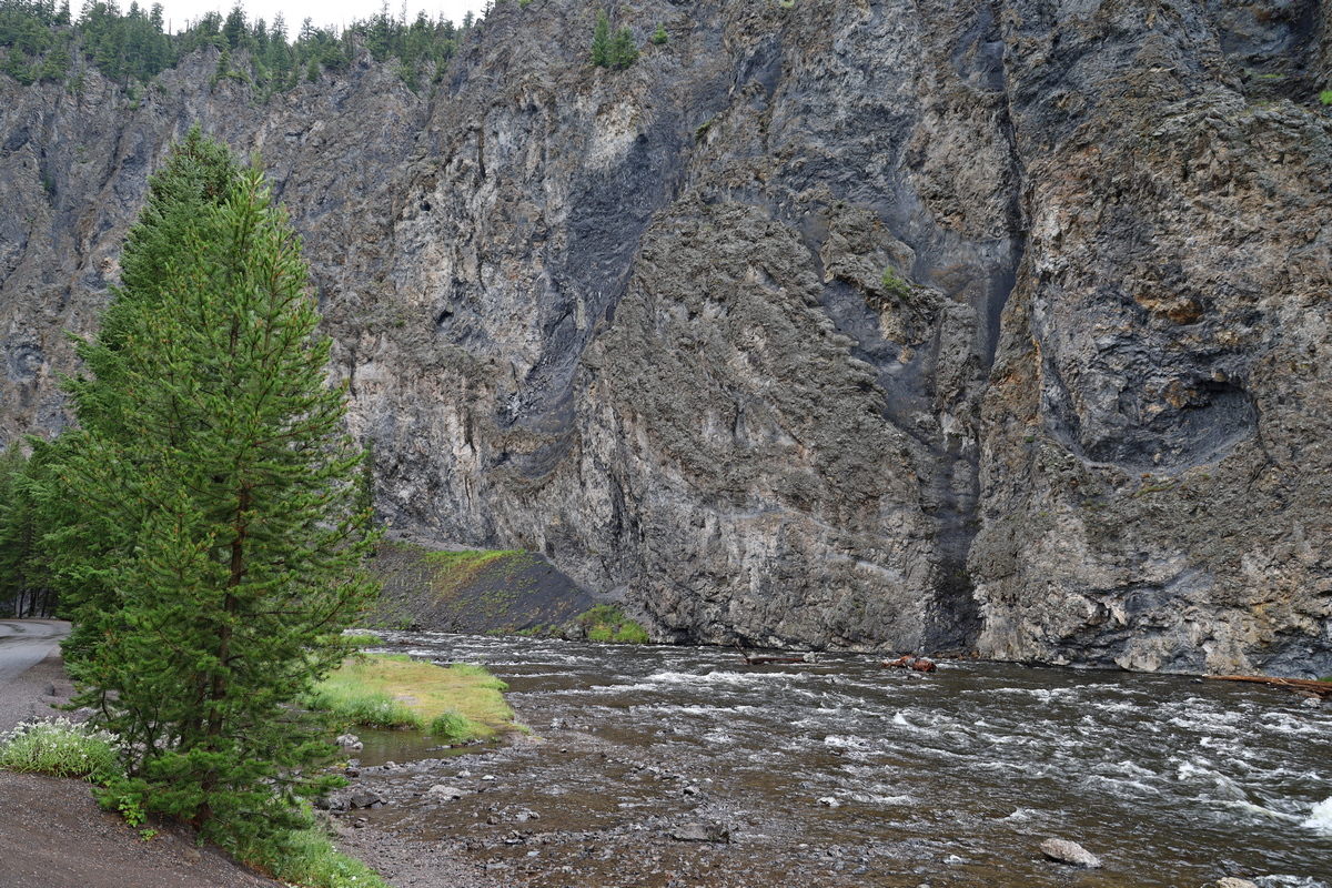 Firehole River, het merendeel van de geisers in Yellowstone National Park ligt langs deze rivier