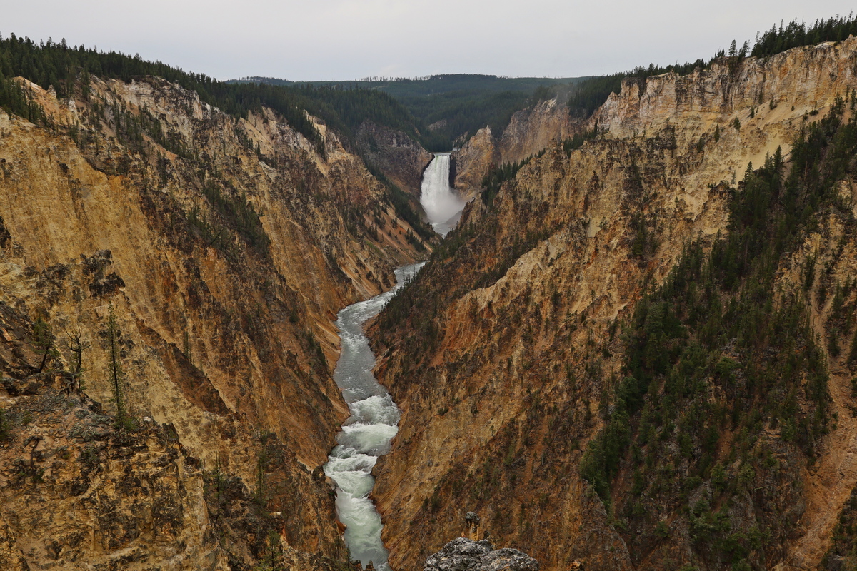 Grand Canyon of the Yellowstone, met de Lower Falls