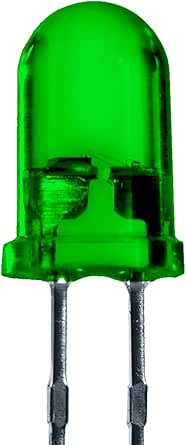 Lumetheus LED Diodes électroluminescentes 5mm couleur Vert Ultra-lumineux 16.000 mcd 25 pièces 2-3V 2 Pin LEDs Ampoule Diode à souder lentille diffusée