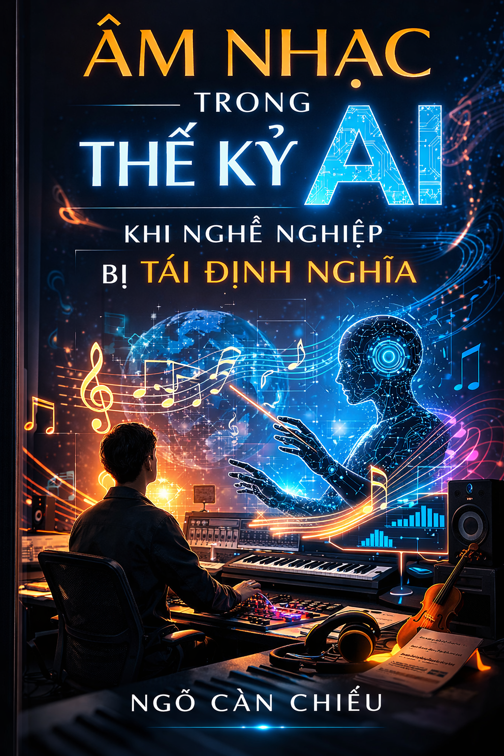 Bìa sách Âm Nhạc Trong Thế Kỷ AI