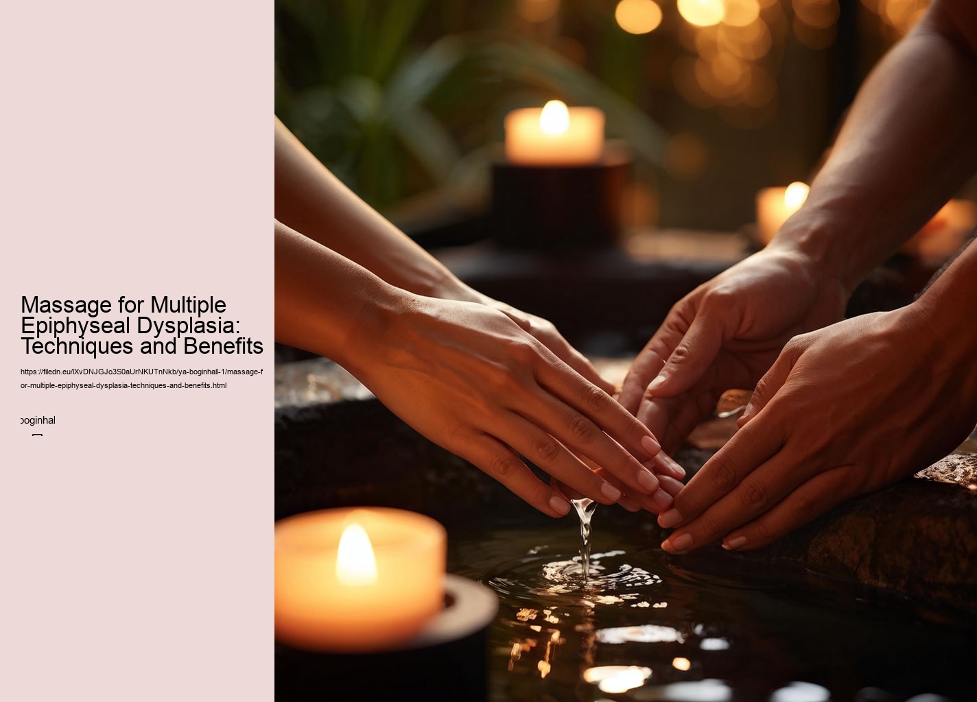 Massage for Multiple Epiphyseal Dysplasia: Techniques and Benefits
