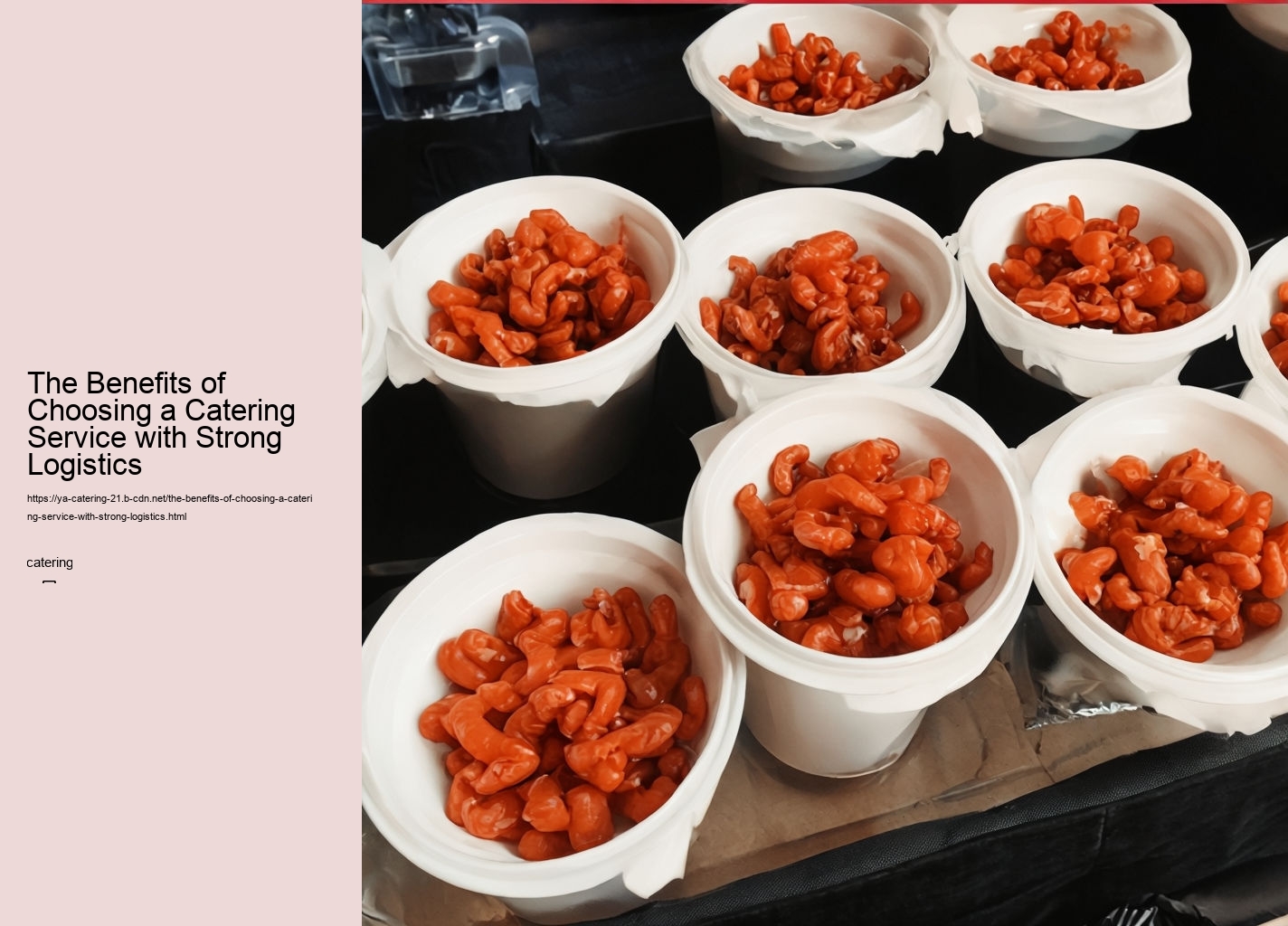 The Benefits of Choosing a Catering Service with Strong Logistics