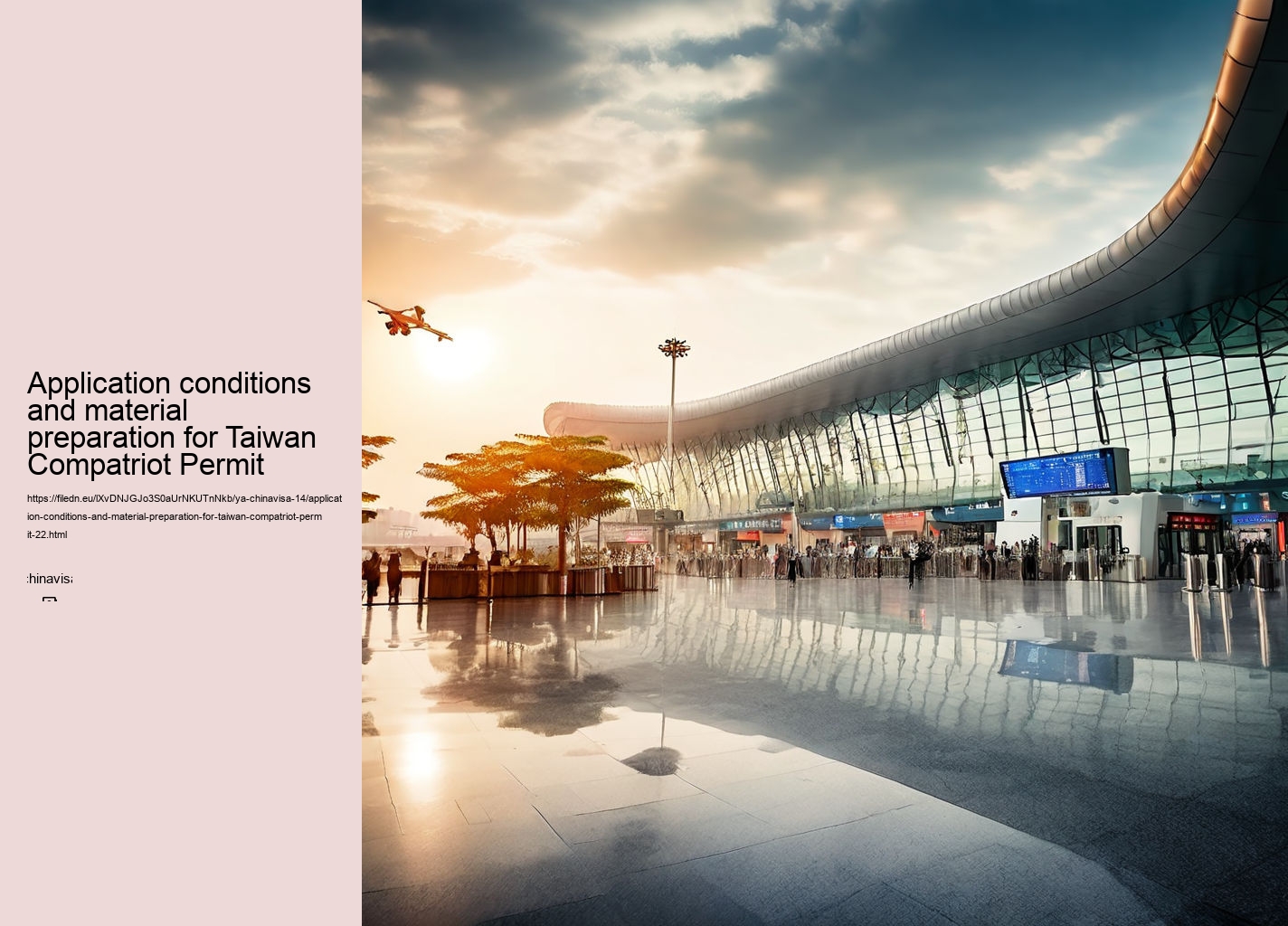 Application conditions and material preparation for Taiwan Compatriot Permit