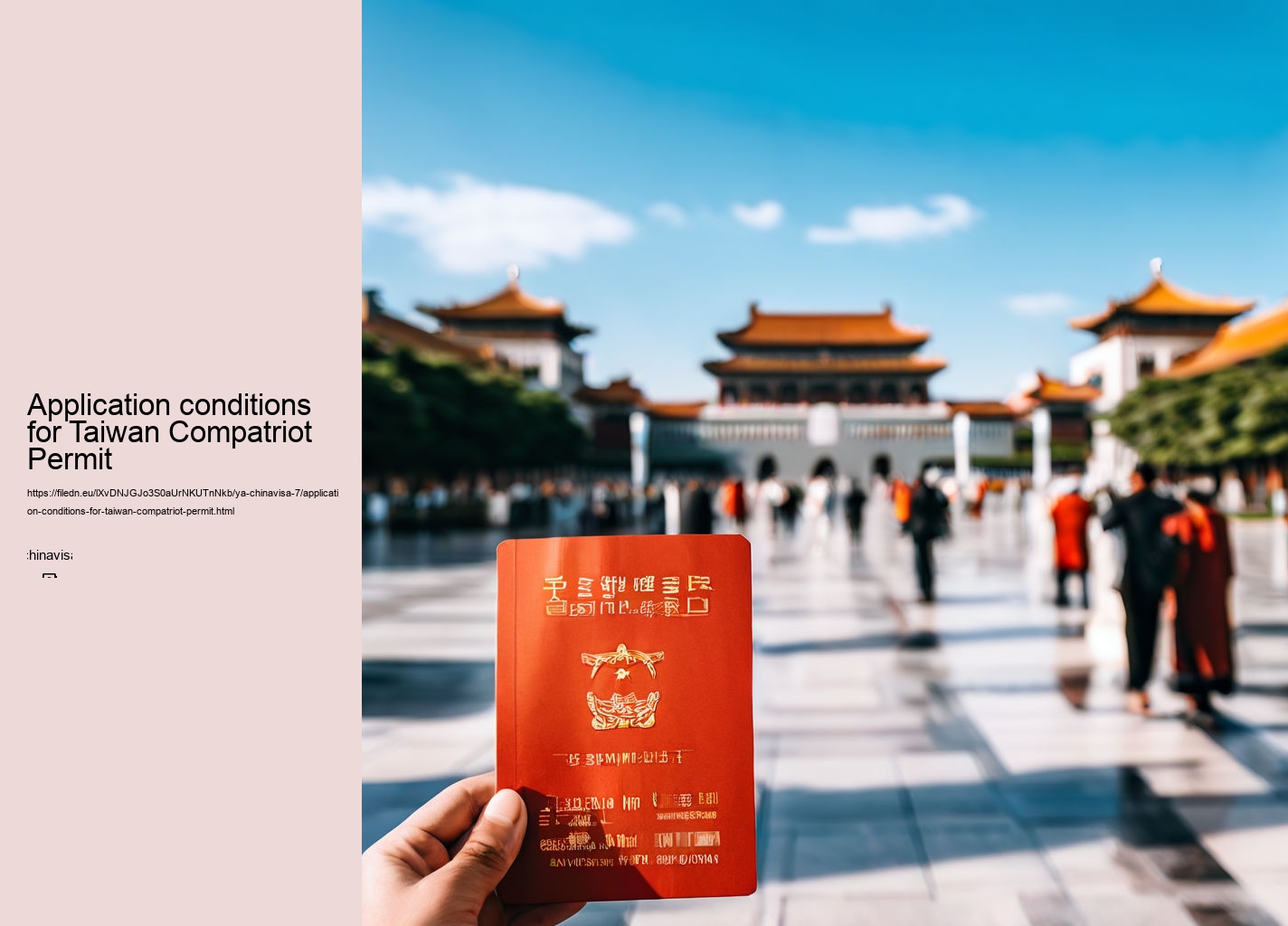 Application conditions for Taiwan Compatriot Permit