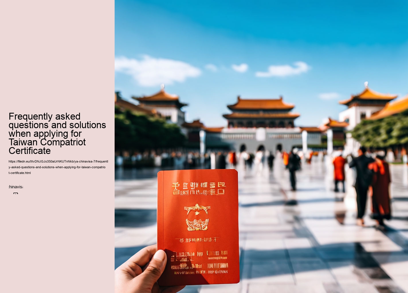 Frequently asked questions and solutions when applying for Taiwan Compatriot Certificate