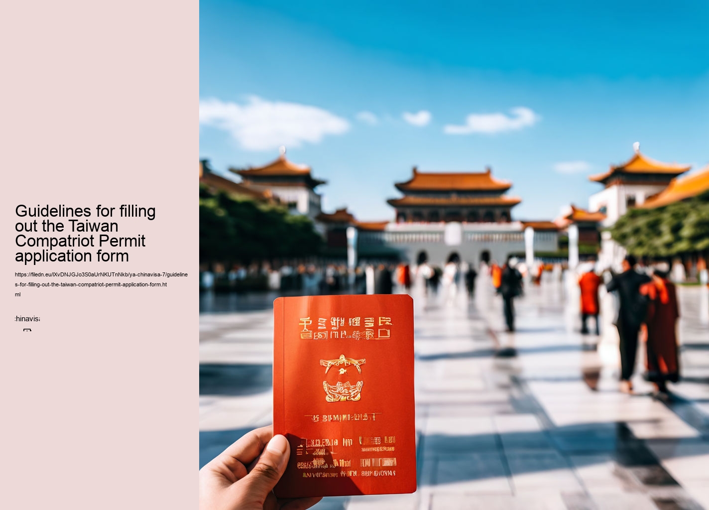 Guidelines for filling out the Taiwan Compatriot Permit application form