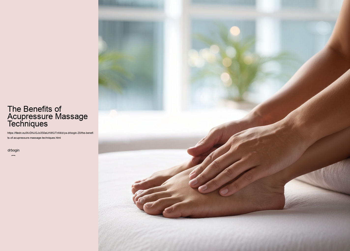 The Benefits of Acupressure Massage Techniques