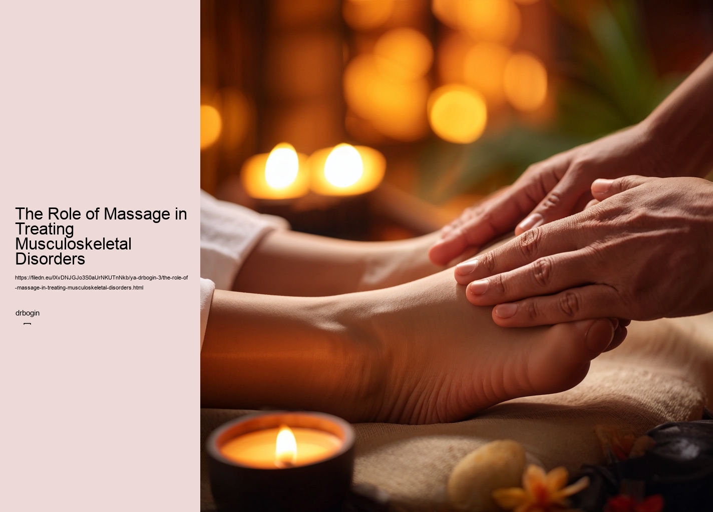 The Role of Massage in Treating Musculoskeletal Disorders