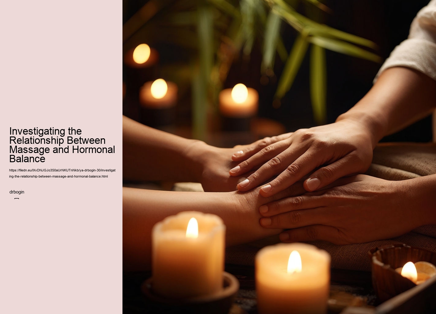 Investigating the Relationship Between Massage and Hormonal Balance