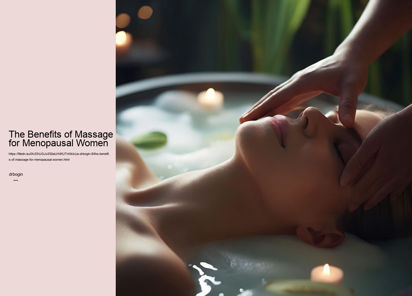 The Benefits of Massage for Menopausal Women