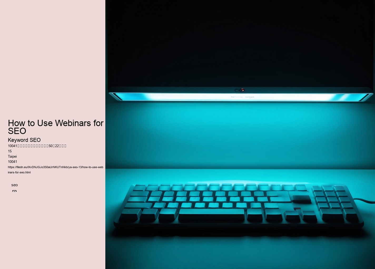 How to Use Webinars for SEO