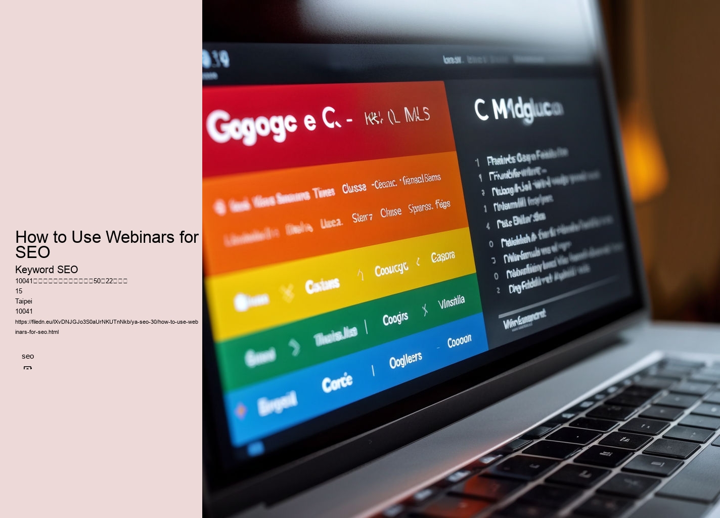 How to Use Webinars for SEO