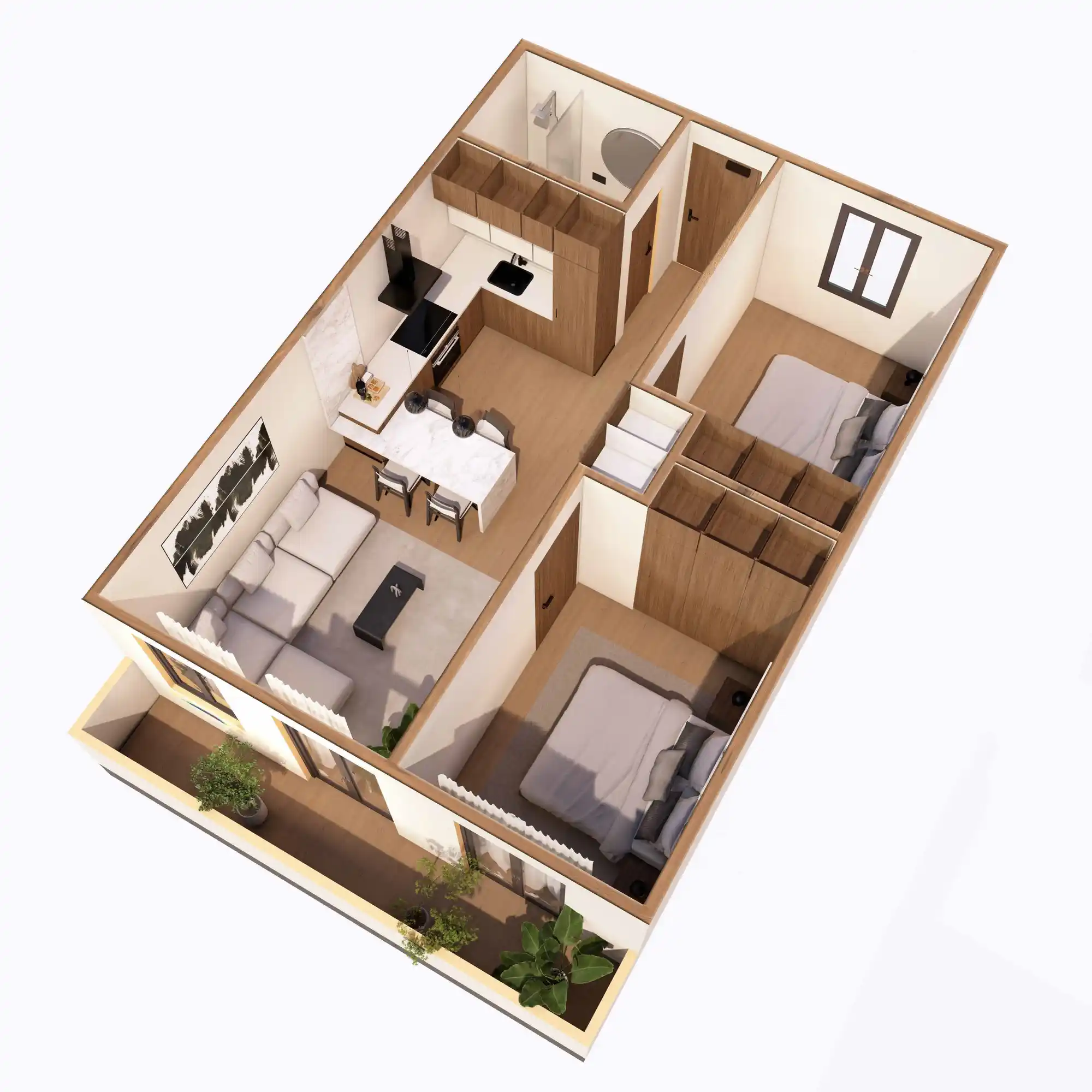 Durchdachter Grundriss