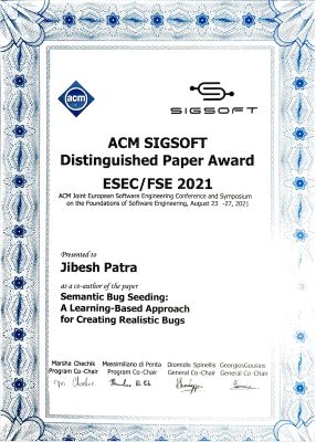 Distinguished Paper Award