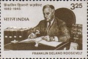 Roosevelt with Stamp Collection — 3.25R