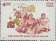 South Asian Association for Regional Co-operation Year of Shelter — 4.00R