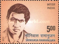 Srinivasa Ramanujan, 1887-1920 — 5.00R