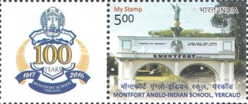 The 100th Anniversary of the Montfort Anglo-Indian School, Yercaud - Personalized Vignette — 5.00R